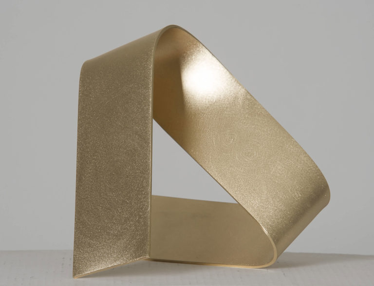 Joe Gitterman, "Poised 13," burnished bronze