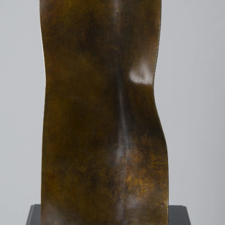 Joe Gitterman, "Torso 8," patinated bronze, black oak base