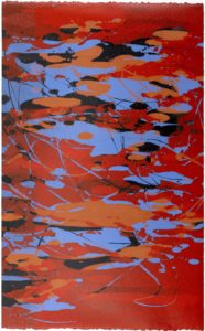 Cloud Koi Red Blue Sienna II