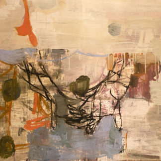 Deborah Dancy, "Blue Blanket," acrylic on paper