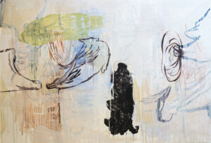 Deborah Dancy, "Cleopatra's Big Bad Hair Day," acrylic on paper