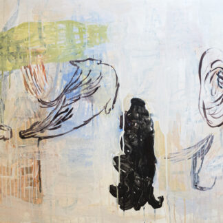 Deborah Dancy, "Cleopatra's Big Bad Hair Day," acrylic on paper