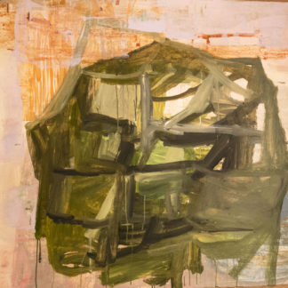 Deborah Dancy, "Green Maze," acrylic on paper