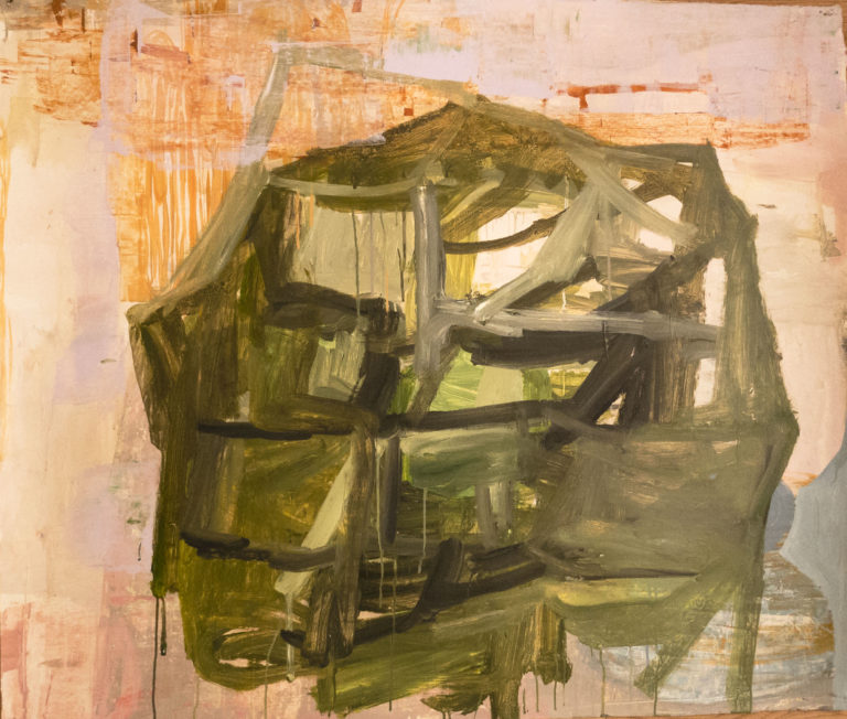 Deborah Dancy, "Green Maze," acrylic on paper