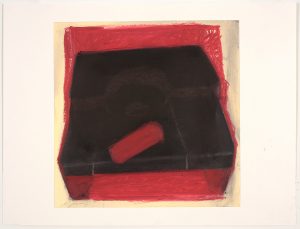 Fresco Fragments, Geoffrey Moss, mixed media, work on paper, dry pigments, waxes on paper