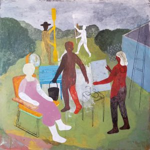Get On The Bus, Drew King, Painting, acrylic, oil on canvas