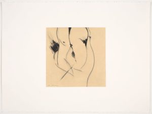 Nude Series: Nude VIII, Geoffrey Moss, mixed media, work on paper, graphite pencil, dry pigments, waxes on paper