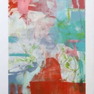 Threads of Pink II, Claudia Mengel, work on paper, monotype