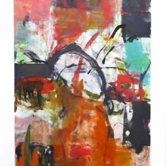 Threads of Pink VII, Claudia Mengel, work on paper, monotype