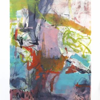 Threads of Pink VIII, Claudia Mengel, work on paper, monotype