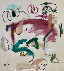 Respira, Marcos Anziani, painting, acrylic, oil stick on canvas