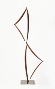 Will Clift, "Two Triangular Forms," Mahogany wood