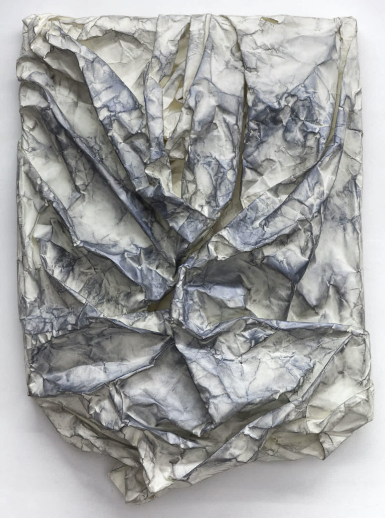 Lauren Seiden, "Blue Raw Wrap 22," graphite, pigment on paper