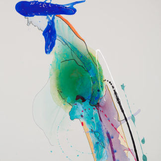 Laura Moretz, "Follow me into the Dream," acrylic, pastel, enamel, marker on canvas