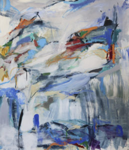 Claudia Mengel, "Flowing River", acrylic on paper