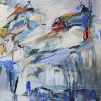 Claudia Mengel, "Flowing River", acrylic on paper