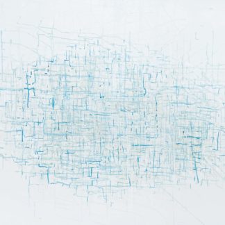 Bastienne Schmidt, "Blue Grey Topos," polymer paint, mixed media on canvas