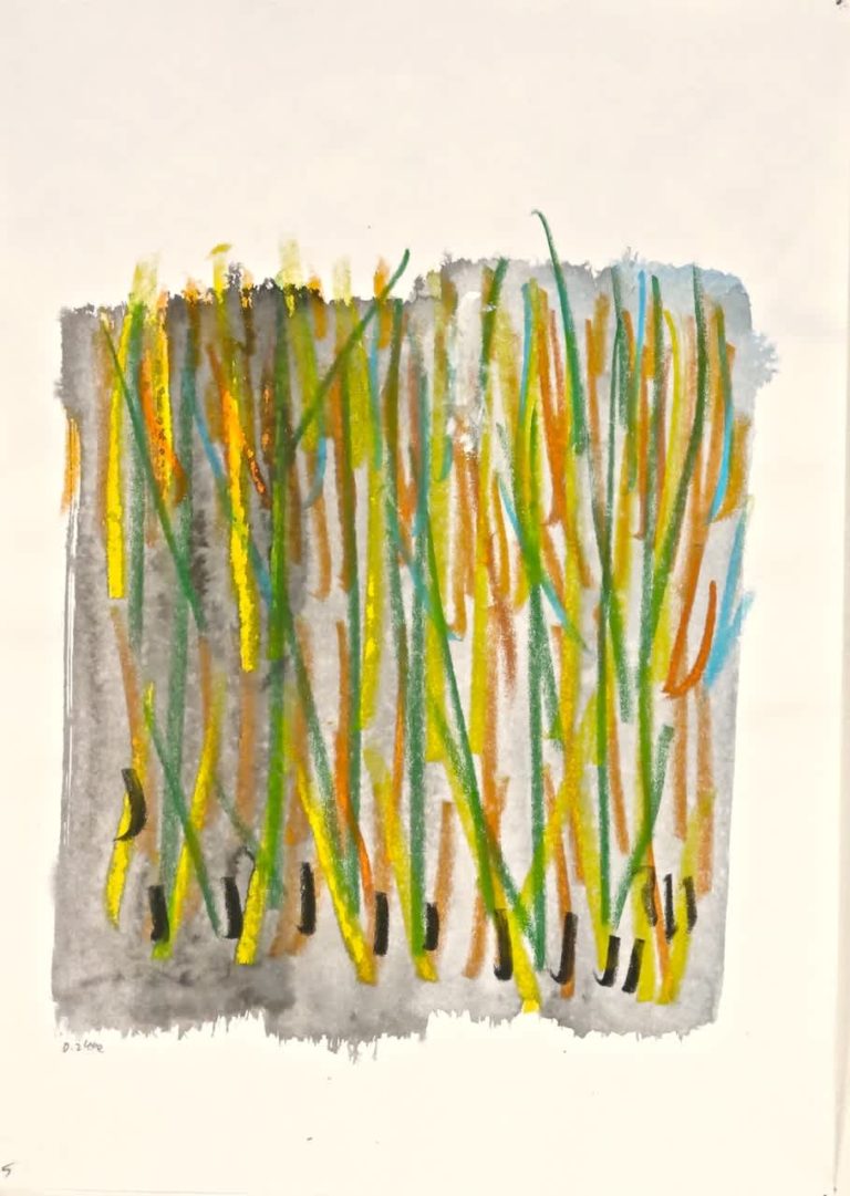 Gunnar Theel, "D240E," mixed media on paper