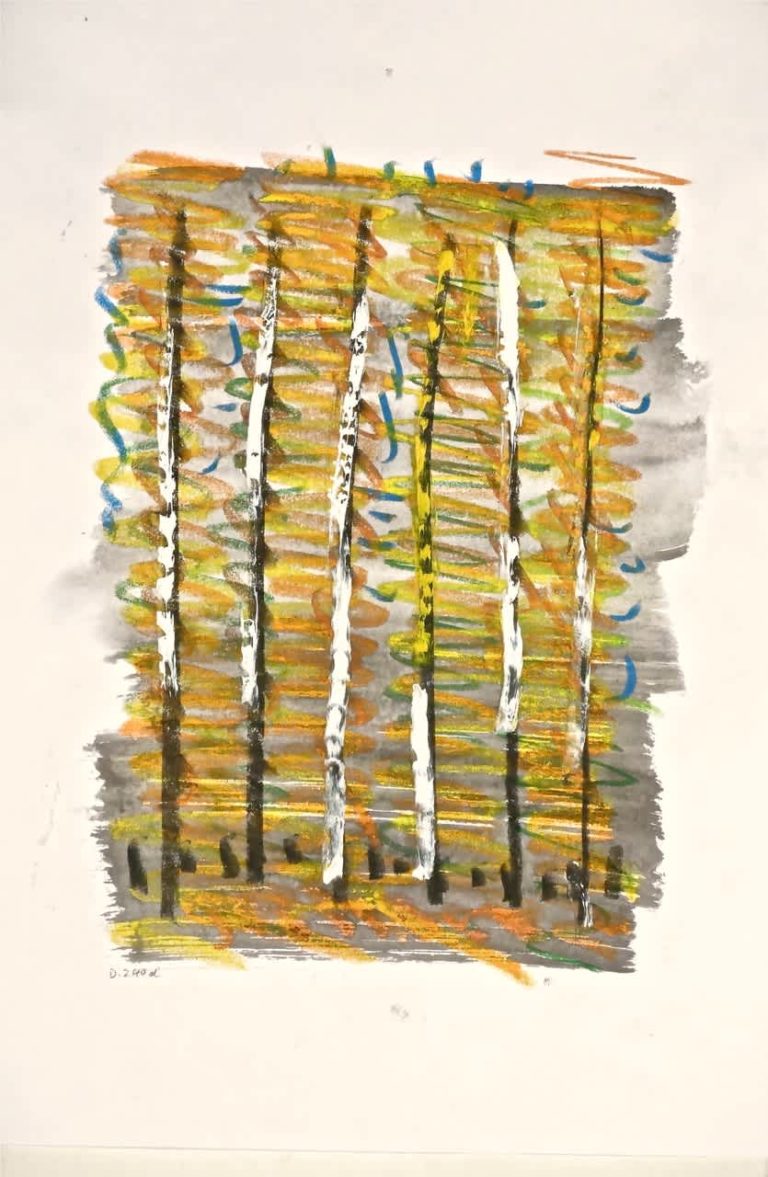 Gunnar Theel, "D240D," mixed media on paper