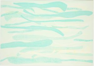 Mary Manning, "Lake Hackberry," monotype on paper