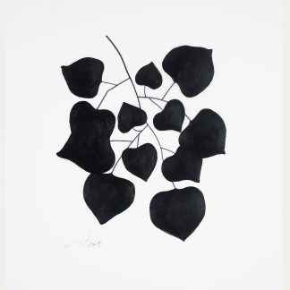 Heather Sandifer, "Black Branch Series III," mixed media, acrylic, marker on vellum paper