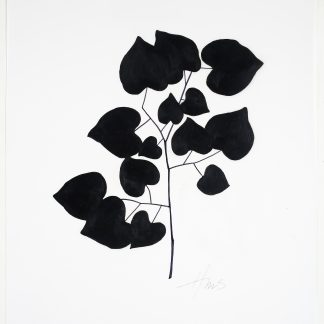 Heather Sandifer, "Black Branch Series II," acrylic, paint, marker on vellum paper