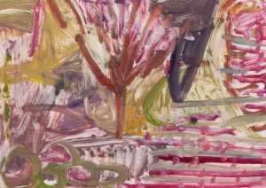 Mike Filan, "Lone Tree," water-based monotype