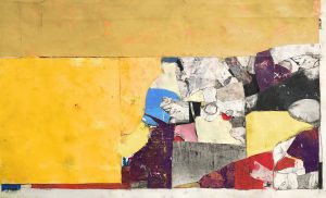 Robert Szot, "El Rastro," monotype collage, mixed media on paper