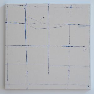 Bastienne Schmidt, "White Grids, 33," sewn, pigmented cotton, stretched over canvas