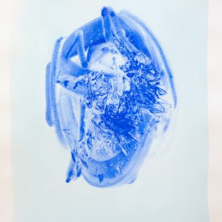 Bastienne Schmidt, "Blue Flower Typology 12," polymer paint on paper