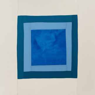 Bastienne Schmidt, "Untitled 55, Colored Grids," sewn, pigmented cotton canvas stretched over canvas