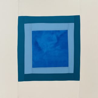 Bastienne Schmidt, "Untitled 55, Colored Grids," sewn, pigmented cotton canvas stretched over canvas