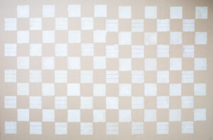 Bastienne Schmidt, "Checker Grids," polymer paint, pencil on duck cotton canvas