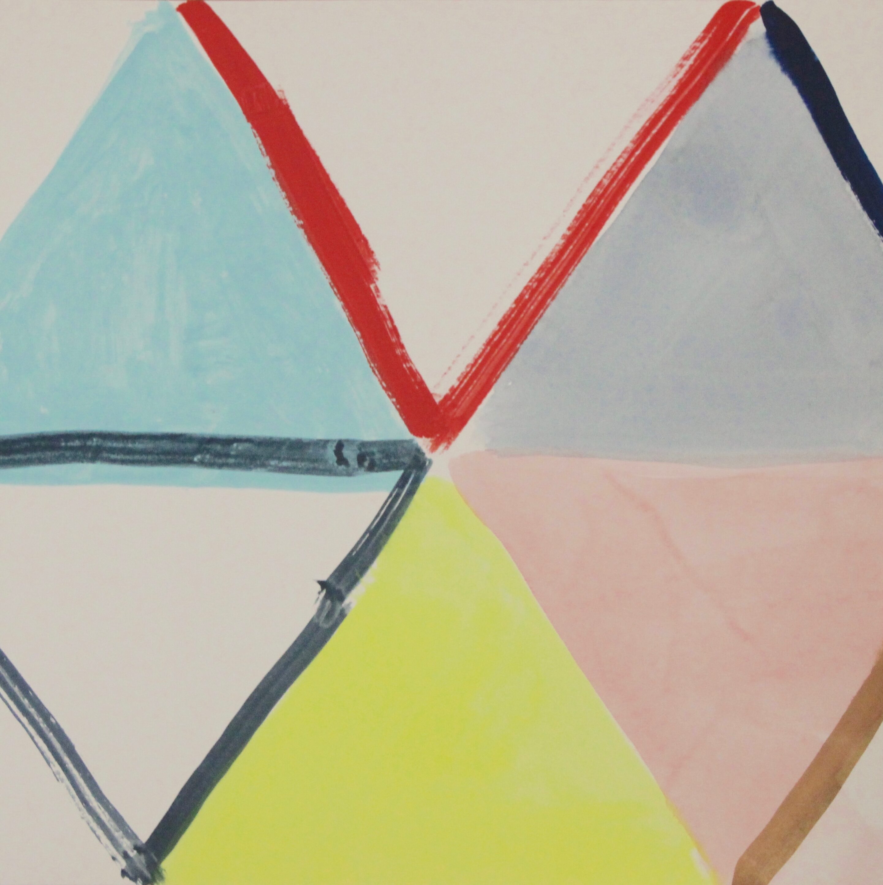 Cynthia Kirkwood, "Two Diamonds, One Mountain," gouache on paper
