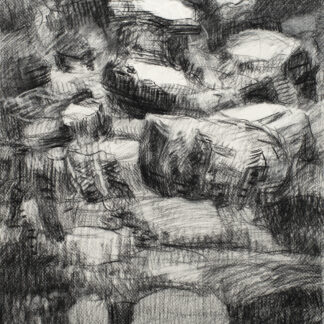 Dana Saulnier, "Drawing (122420)," charcoal on paper