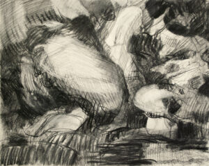 Dana Saulnier, "Drawing (21619)," charcoal on paper