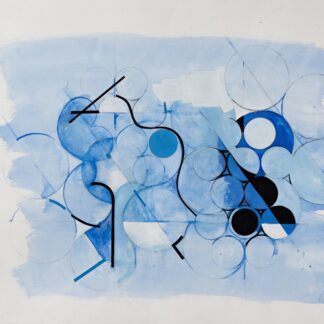 Jeanette Fintz, "Blue Mother Drawings #2," watercolor, gouache, graphite on Fabriano paper
