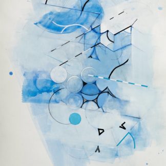 Jeanette Fintz, "Blue Mother Drawings #4," watercolor, gouache, graphite on Fabriano paper