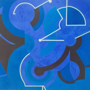 Jeanette Fintz, "Divining Blue #1," acrylic on wood panel
