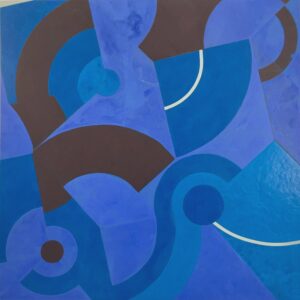 Jeanette Fintz, "Divining Blue," acrylic on wood panel