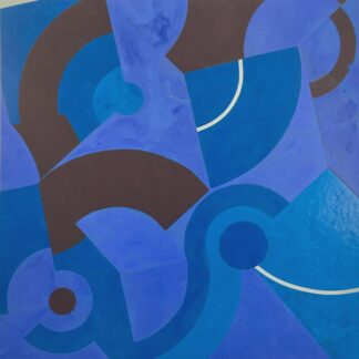 Jeanette Fintz, "Divining Blue," acrylic on wood panel