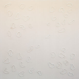 Bastienne Schmidt, "Loops," ploymer clay on duck cotton