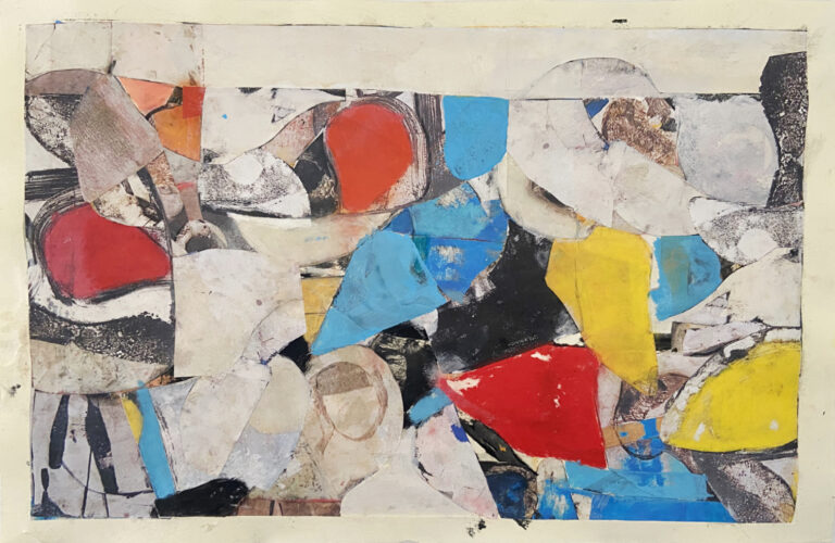 Robert Szot, "Del Monte (Study)," collage, mixed media on paper