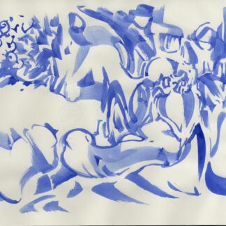 Luis Alonso, "Blue 44," ink on paper