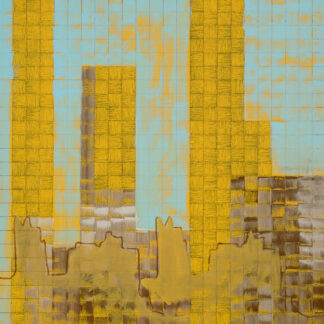 Zemma Mastin White, "Inner City I," mixed media on canvas