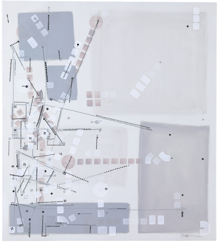 Paul Michael Graves, "Drawing 05.07.2022.," acrylic, sumi ink on drafting film