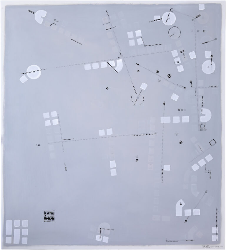 Paul Michael Graves, "Drawing 13.07.2022.," acrylic, sumi ink on drafting film