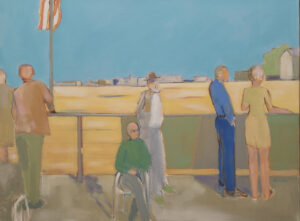 Sarah Benham, "Arrival," oil on canvas