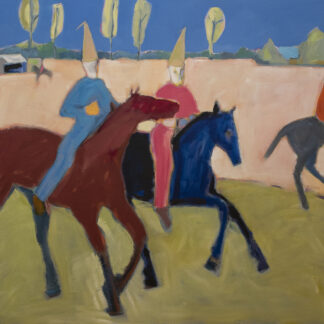 Sarah Benham, "Cajun Revelers," oil on canvas