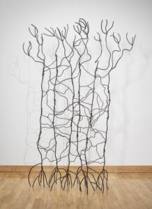Rebecca Welz, "Mangrove Dance," blackening on welded steel